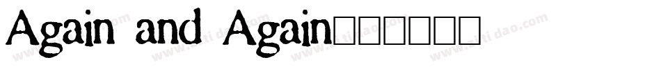 Again and Again字体转换